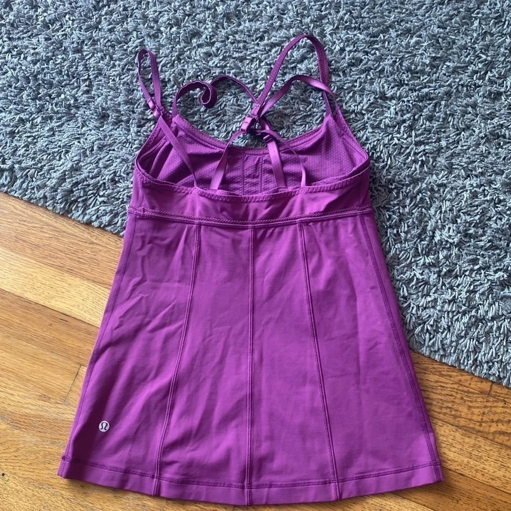 Lululemon WARRIOR 1 Purple Magenta workout tank top size 6